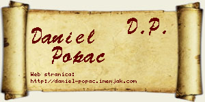 Daniel Popac vizit kartica
